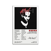 SUANYE Playboi Carti Poster Whole Lotta Red Album Cover Poster for Bedroom Aesthetic Decorative Painting Canvas Wall Art 12x18inch(30x45cm)
