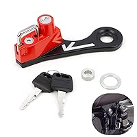 GUAIMI Motorcycle Helmet Lock Anti-Theft Helmet Security Lock Compatible with Twins Bonneville Thruxton Scrambler-Red