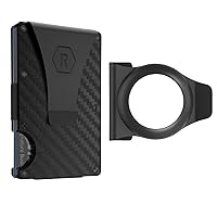 The Ridge EDC Bundle: The Ridge Carbon Fiber Money Clip Wallet for Men + Airtag Case Combo - Secure, and RFID Protected Wallet with Airtag Holder and Money Clip.