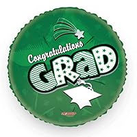Congratulations Grad! Mylar Balloon (4 Pack) (Green)