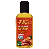 Desert Essence 100% Pure Jojoba Oil - 2 oz - Moisturizes Body Skin & Cleanses Clogged Pores -Nourishes Hair and Scalp - Hair Care & Skincare Essential Oil - Suitable for Sensitive Skin