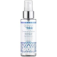 Skinny Tan Coconut Water Self Tanning Face Mist Spray - Gradual Self Tanner Enriched with Hyaluronic Acid and Vitamin C - Delicious Tropical Coconut and Pineapple Scent - Medium Self Tan - 3.5 oz