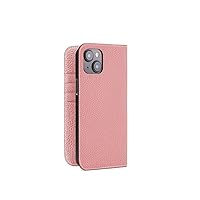 BONAVENTURA Diary Smartphone Case [Compatible with iPhone 14 Plus, Coral Pink] BODT14PL-CP