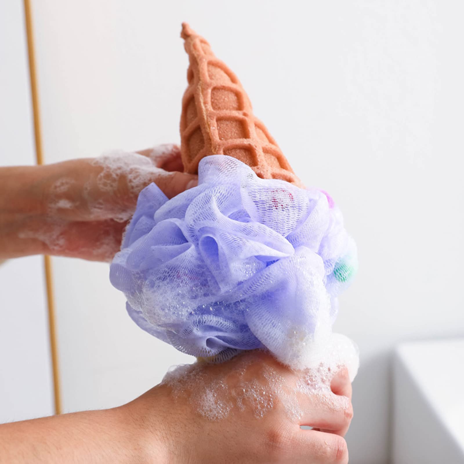 Bath Ice Cream Loofah Body Scrubber Shower Cleaning Loofahs Bathroom Men Women Bathing Accessories Bath sponges for Shower