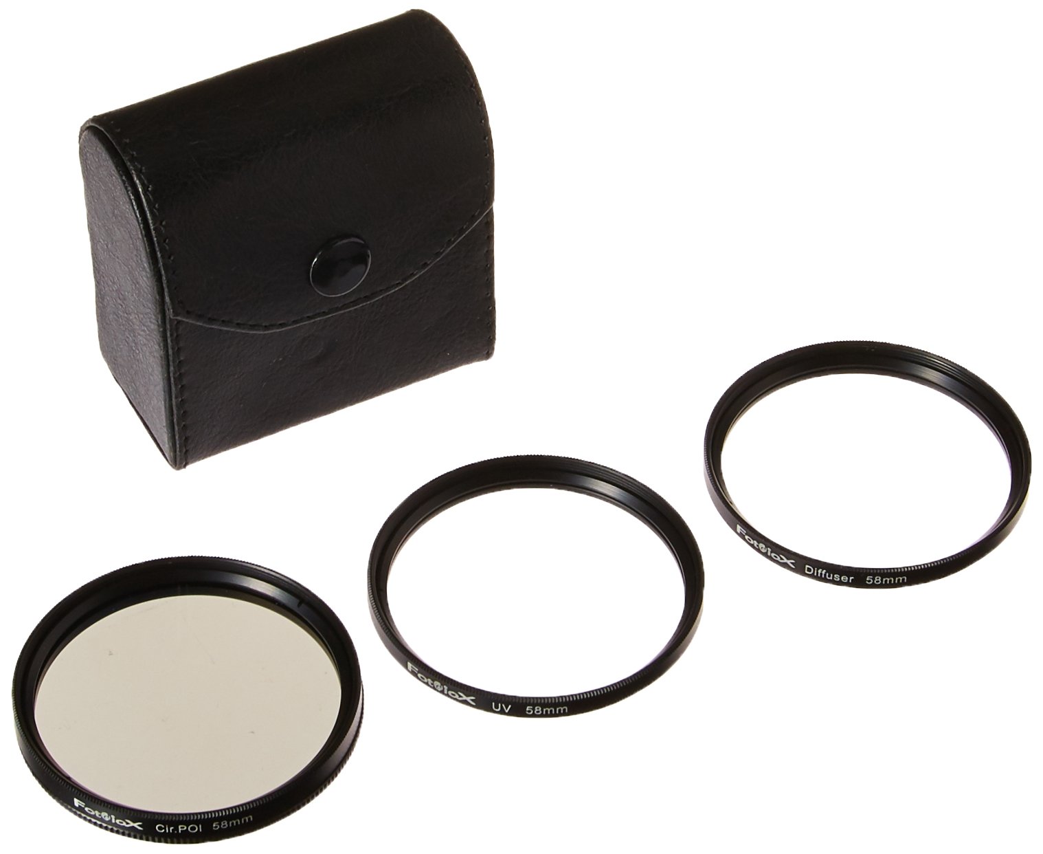 Fotodiox Filter Kit, UV, Circular Polarizer, Soft Diffuser, 58mm for Canon, Nikon, Sony, Olympus, Pentax, Panasonic Camera Lenses.