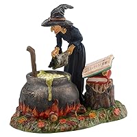 Department 56 Snow Village Halloween Accessories Witch Hollow Fire Burn and Cauldron Bubble Figurine, 3.43 Inch, Multicolor