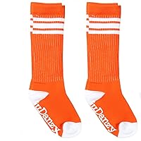 juDanzy 2 Pack Knee High Striped Sporty Tube Socks for Boys and Girls