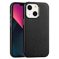 Leather Phone Case for iPhone 13 Pro Max 13 Mini 13Pro Max 360 Full Protective Luxury Magnetic Back Cover Armor Shell,Black,for iPhone 13