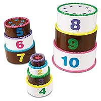 Learning Resources Stack and Count Layer Cake - 10 Pieces, Ages 18+ Months Toddler Learning Toys, Early Stacking and Counting Skills for Toddlers