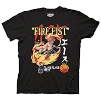 Ripple Junction One Piece Anime Fire Fist Ace Flame Flame Fruit Men's T-Shirt