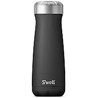 S'well Stainless Steel Traveler, 20oz, Onyx, Triple Layered Vacuum Insulated Containers Keeps Drinks Cold for 36 Hours and Hot for 15, BPA Free, Easy Carrying On the Go