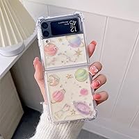 Flower Phone Case for Samsung Galaxy Z Flip 4 3 Transparent Folding Cover for Galaxy Z Flip 3 4 Flip3 ZFlip4 Flip4 5G Cover,03,for Galaxy Z Flip 3