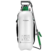 VIVOSUN 2.1 Gallon Pump Pressure Sprayer, 8L Pressurized Lawn & Garden Water Spray Bottle with 3 Water Nozzles, Adjustable Shoulder Strap, Pressure Relief Valve, for Plants and Cleaning