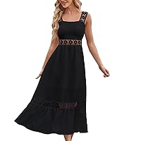Women 2023 Summer Dress Spring and Summer 2022 New Casual and Versatile Sexy and Fashionable Lace Sleeveless