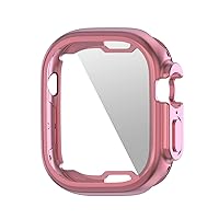 Cover for Apple Watch Serie 8 Ultra 49mm Watch Case 360 Full Soft Screen Protector for iWatch Series 8 Smart Watch Accessories (Color : Pink, Size : Watch 8 Ultra 49mm)