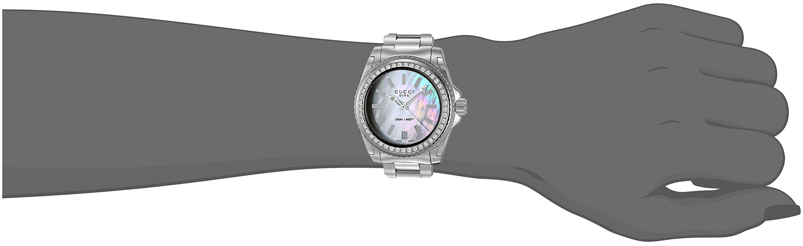 Gucci Swiss Quartz Stainless Steel Dress Silver-Toned Women's Watch(Model: YA136406)
