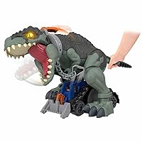 Fisher-Price Imaginext Jurassic World Dominion Dinosaur Toy Mega Stomp & Rumble Giga Dino with Lights & Sounds, Owen Grady Figure, For Ages 3+ Years