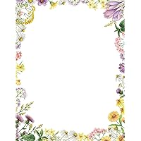 Great Papers! Flower Meadows Letterhead for Classroom, Invitation, and Personal Messages, Printer Friendly 8.5” x 11”, 80 Count (2019077)