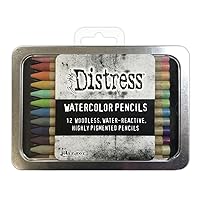 Tim Holtz Distress Watercolour Pencils Kit 2 (12 Pack)