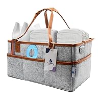 Diaper Caddy Organizer - Baby Diaper Caddy Organizer with Baby Organizers and Storage - Baby Organizer for Nursery Diaper Baby Registry Must Haves - Baby Basket Diaper Organizer Caddy