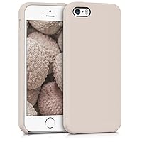 Case Compatible with Apple iPhone SE (1.Gen 2016) / iPhone 5 / iPhone 5S Case - TPU Silicone Phone Cover with Soft Finish - Beige