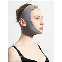 double chin reducer, face slimming strap, face with chin strap, V-line face lifting belt to improve sagging skin, skin lifting firm anti-aging breathable face shaper belt (XL, grey)