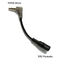 TRRS Female to TRS Male 4-Pole Mic-Supported Adapter for Camera PC DuKabel DC3 TRRS to TRS Adaptor 3.5mm 4 Pole to 3 Pole Adapter TRRS Lav Microphones. 