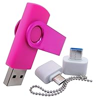 8GB USB Flash Drives Memory Sticks Thumb Drive Pen jumpdrive U Disk for Pupil & Students with Type-C/OTG Adaptor (Pink)