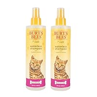 Cat Waterless Shampoo with Apple & Honey | Dry Cat Shampoo Cat Waterless Shampoo Spray | Cruelty Free, Sulfate & Paraben Free, pH Balanced for Cats - Made in USA, 10 Oz- 2 Pack
