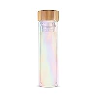 Pinky Up Blair Travel Tea Infuser Mug, Double Walled Insulated Travel Tumbler with Loose Leaf Tea Strainer, Travel Coffee Mug, Perfect for Iced Coffee, Removable Tea Strainer, 16 oz, Iridescent
