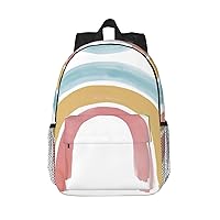 Multicolor rainbow Printed Backpack Multi-Function Laptop Backpack Casual Daypack for Travel Gym Hiking