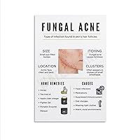 CSXCLYA Identify The Type of Acne And How to Treat Acne Skin Knowledge Poster (3) Home Living Room Bedroom Decoration Gift Printing Art Poster Unframe-style 08x12inch(20x30cm)