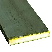 Solid Flat Bar Steel Plate - Hot Rolled - Plain Raw Material Metal Stock - 1/8'' Thick (1FT, 1in)