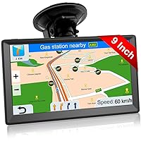 GPS Navigation for Car Truck Navigator - 9 Inch Touchscreen Vehicle Navigation System with Lifetime Free Map Updates, 2024 US/CA/MX Offline Maps, Voice Guidance, Speed Camera Warning, GPS Unit