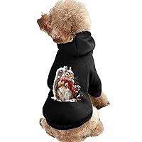 Winter Squirrel Dog Hoodies Pet Clothes with Hat Pullover Hooded Sweatshirt for Small Dogs and Cats