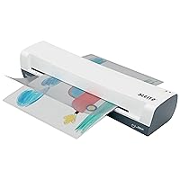 iLAM Home Leitz Laminator A3 Laminator for Home, Fast 3 Minute Warm-up and 75-125 Micron Pouches, A4 Laminator Pouches Included, White, 74320001