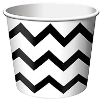 Creative Converting Chevron Patterned Treat Cups, One Size, Black/White