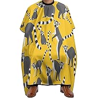 Ring-Tailed Lemur Barber Apron Salon Waterproof Hair Cutting Cape Adjustable Neck Buckle Barber Cape for Adult