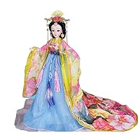 30 cm Ancient Costume Doll Hanfu Fairy Dress Vinyl Dolls Oriental Queen of China Figure Delicate Makeup BJD 20 Joint Dolls Kids Gift Model Toy
