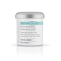 Pharmagel Enzyme Ex-Cell - Gentle Papaya Face Exfoliator Scrub for All Skin Types - 18 Ounces