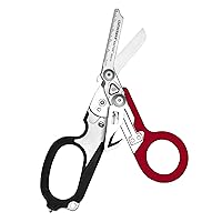 LEATHERMAN, Raptor Rescue, 6-in-1 Heavy-Duty Emergency/Trauma Shears with Carbide Glass Breaker & Strap Cutter, Made in the USA, Utility Sheath Included Red/Black, With Utility Holster