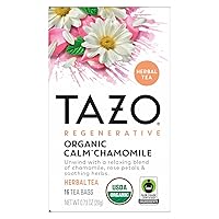TAZO Regenerative Calm Chamomile Herbal Tea Bags, Caffeine-Free Blend, 16 Tea Bags