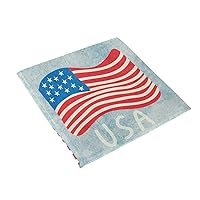 Cute USA American Flag Watercolor Chair Pad Seat Cushion for Office Car Outdoor Indoor Kitchen, Soft Memory Foam, Back Pain, Coccyx & Sciatica Relief, 15.7x15.7 in