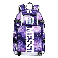 Soccer Superstar M-essi 10 Multifunctional Laptop Backpack Teenage Travel Backpack Fans Waterproof Schoolbag (C2)
