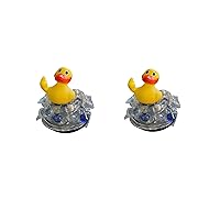 The Middle Finger Flippin' Ducks,Middle Finger Small Yellow Ducks,Plastic Middle Finger Flipped Ducks,Rubber Duck The Finger,Car Rubber Duck Decor,Funny Rubber Ducks (2PCS)