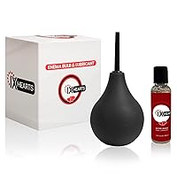 Enema Bulb Kit with Lube - Anal Douche for Women & Men - Easy to Use and Durable | Capacity 7 oz (224 mL)