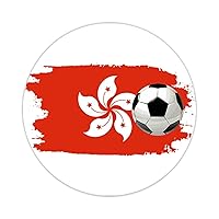 50 Pieces Hong Kong Football Sticker Graphic Patriotic Gift Decals Stickers Sports Ball Waterproof Customized Water Bottle Stickers Stickers for Laptop Luggage Computer Phone 4inch