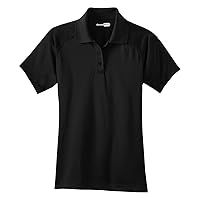 Cornerstone Women's Short Sleeve Snag Free Tactical Polyester Polo Shirt - Black CS411 4XL