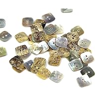 Pack of 12mm 2 Holes Square Shaped Mother of Pearl Shell Sewing Crafting Scarpbooking DIY Buttons Approx 50pcs