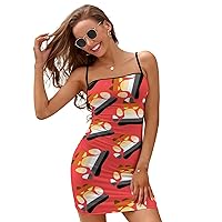 Gay Bear Pride Paw Mini Dresses for Women Adjustable Strap Sexy Cross Tie Backless Sundress